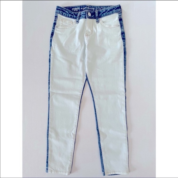 GYMBOREE Girls Blue White Super Skinny Denim Jeans - Picture 4 of 7